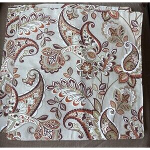 Cynthia Rowley Placemats Square Set Of 2 Flowers Paisley Fall Autumn Orange Tan